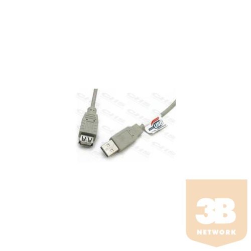 WIRETEK kábel USB Hosszabbító A-A, 5m, Male/Female