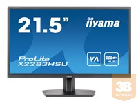 IIYAMA X2283HSU-B1 21.5inch VA-panel 1920x1080 250cd/m2 1ms HDMI DP USB 2x2.0 Speakers