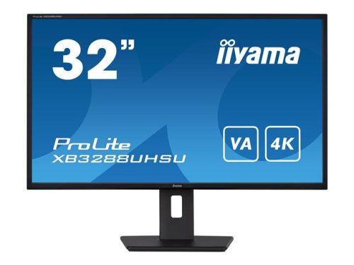 IIYAMA XB3288UHSU-B5 32inch VA 3840x2160 UHD 300cd/m2 3ms FreeSync Speakers DisplayPort 2xHDMI 2xUSB 3.0 15cm Height Adj. Stand