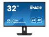 IIYAMA XB3288UHSU-B5 32inch VA 3840x2160 UHD 300cd/m2 3ms FreeSync Speakers DisplayPort 2xHDMI 2xUSB 3.0 15cm Height Adj. Stand