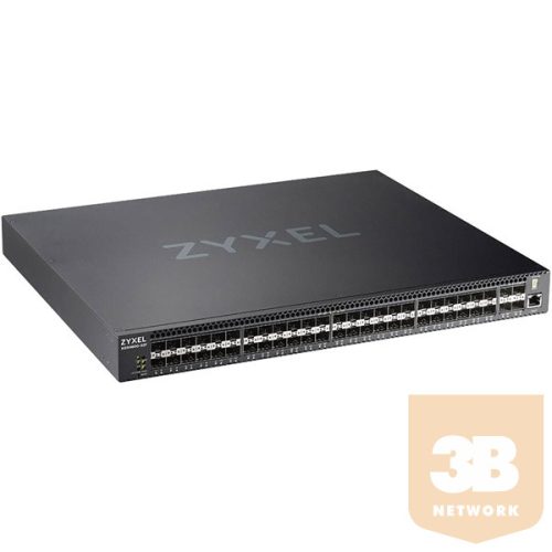 ZYXEL Switch  48xGigabit SFP + 4xGigabit SFP+, Fémházas Menedzselhető Rackes, XGS4600-52F-ZZ0101F