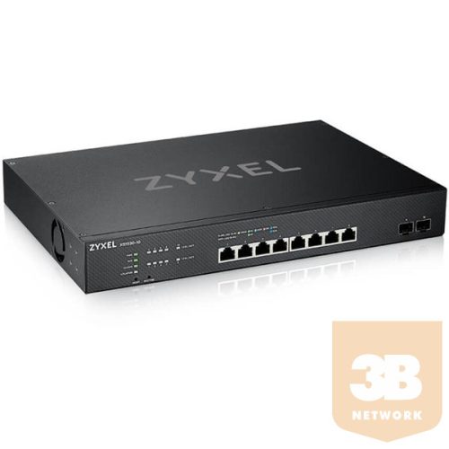 ZYXEL Switch 8x10Gbps + 2xGigabit SFP+, Menedzselhető Rackes, XS1930-10-ZZ0101F