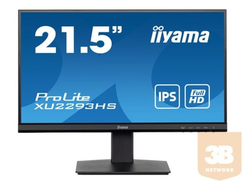 IIYAMA XU2293HS-B5 21.5inch ETE IPS-panel 1920x1080 250cd/m2 3ms Speakers HDMI DP