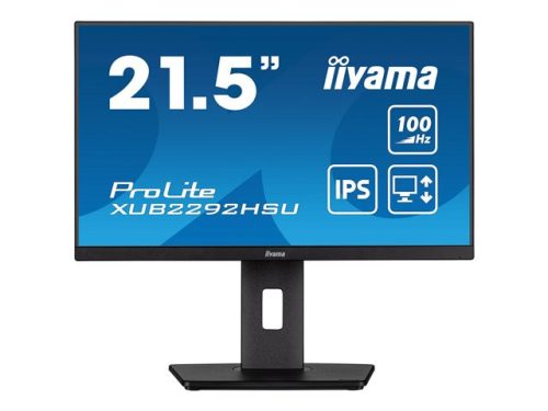 IIYAMA XUB2292HSU-B6 21.5inch ETE IPS FHD 100Hz 250cd/m2 0.4ms HDMI DP USB-HUB 4x3.2 Speakers