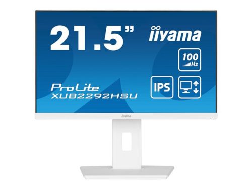 IIYAMA XUB2292HSU-W6 21.5inch ETE IPS FHD 100Hz 250cd/m2 0.4ms MPRT Speakers HDMI DP USB 4x 3.2 15cm Height Adj. White