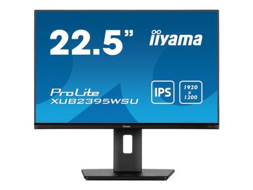 IIYAMA XUB2395WSU-B5 22.5inch ETE IPS 1920x1200 IPS 250cd/m2 4ms Speakers Stand VGA HDMI DP 15cm Height Adj.