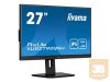 IIYAMA XUB2792QSU-B5 27inch ETE IPS 2560x1440 WQHD Ultra Slim Line 350cd/m2 5ms VGA HDMI DP USB-HUB Speakers 15cm height adj.