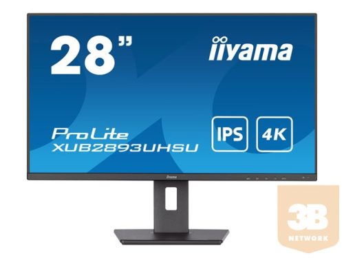 IIYAMA XUB2893UHSU-B5 28inch IPS 3840x2160 300cd/m2 3ms HDMI DP USB