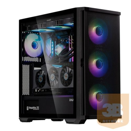 ZALMAN Ház Midi ATX Z10 DUO Tápegység nélkül, Fekete RGB