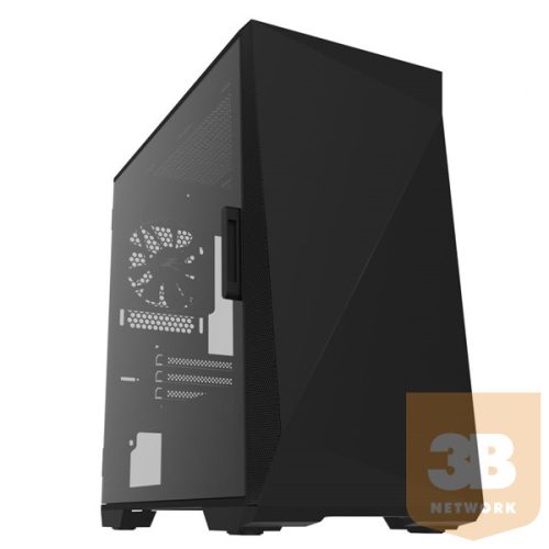 ZALMAN Ház Mini ATX Z1 ICEBERG BK Tápegység nélkül, Fekete Üvegfalú