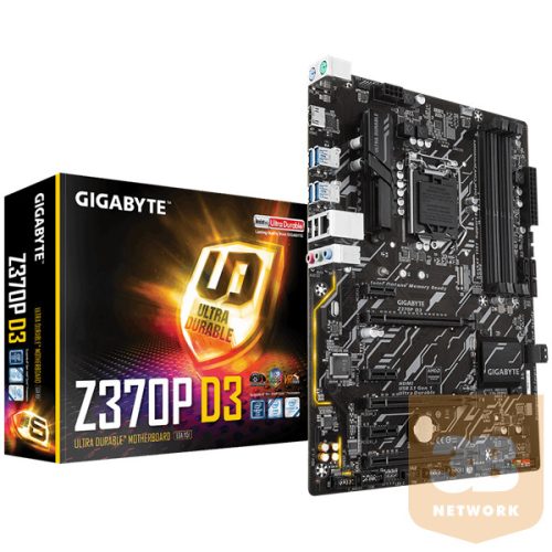 Gigabyte Alaplap - Intel Z370P D3 S1151 (Z370, 4xDDR4 4000MHz, 3xPCI-E, 1xGBE LAN, 6xSATA3, RAID, 6xUSB2.0, 6xUSB3.1)