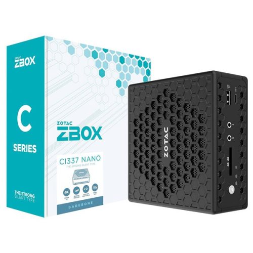 ZOTAC PC CI337 Intel N-series N100 3.4GHz, 2xHDMI, Displayport, 2xLAN, 3xUSB, 1xUSB-C, WIFI, BT,M.2 + 2.5 SSD hely