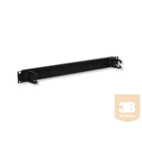   1U magas fésűs panel 2db műanyag gyűrűvel 19" rack szekrényhez