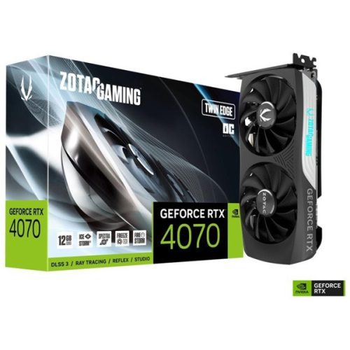 ZOTAC Videókártya PCI-Ex16x nVIDIA RTX 4070 12GB DDR6X Twin Edge OC