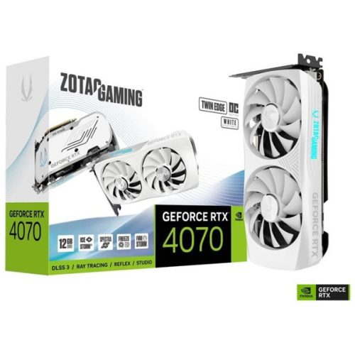 ZOTAC Videókártya PCI-Ex16x nVIDIA RTX 4070 12GB DDR6X Twin Edge OC White Edition