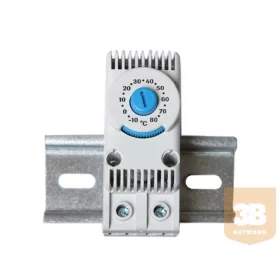 Termosztát sínnel rack szekrénybe